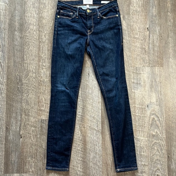 Frame Denim Denim - Frame Denim Dark Blue Skinny Jeans